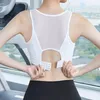 Yoga Outfit Sexy Translucent Hollow Back Crop Top Sports Bra Fitness Tank Tops Elastic Sport Gym Vest Professional Workout