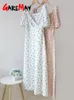 Sukienki swobodne damskie letnie szyfonowe eleganckie kwiatowe nadruk vintage długi maxi z bocznymi szczelinami seksowne dla kobiet 230410