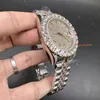 2023 Ny populära herrklockor Set Diamond Iced Wristwatch Handgjorda diamant inlagda rostfritt stål Automatiska klockor Arabisk siffra skala 43mm