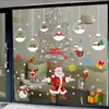 Naklejki ścienne 117pcs Windows Window Santa Claus Tree Dekoracje Snowman Dekoracje do salonu sypialnia w klasie sklepy 231110