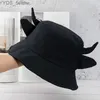 ワイドブリム帽子バケツ帽子女性のための新しいバケツ帽子牛牛パターンファッションフィッシャーマンズハットフォーシーズンサンハットアウトドアビーチキャップボブレディースパナマハットYQ231110