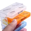 Haftalık Günlük Plastik Tablet Kutusu Çıkarılabilir Taşınabilir Depolama Dağıtıcı Kılıf Organizatörü