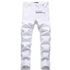 Designer jeans män jean rippar stretch svarta jeans män mode smal fit tvättade motocykel denim byxor panelerade hiphopbyxor