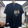 メンズTシャツ春/夏のレジャーコスミックスペース印刷ラウンドネックTシャツカップル230410