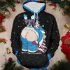 Men's Hoodies Sweatshirts Funny 3D Santa Claus Pattern Men's Oversized Hoodie Fashion Hip Hop Harajuku Y2k Clothes New Year Gift Unisex X'mas Sweatshirts Q231110