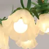 Lustres moderne LED créatif orchidée plafond Style français salon salle à manger suspension lampe décor à la maison luminaires suspendus
