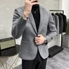 Męskie garnitury Blazers jesień mężczyźni moda szczupła kurtka marynarz męska męska firma weselna Blazer Tuxedo impreza scena społeczna Veste kostium Homme S3xl 231110