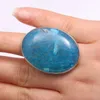 Cluster Ringen Natuurlijke Stenen Mode Rozenkwarts Blauwe Agaat Ovale Vorm Voor Vrouwen Sieraden Prachtige Gift Maat 30x40mm