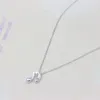 Chains ZFSILVER925 Sterling Silver Fashion Music Simple Note Necklace Gift For Women Party Wedding Trendy Lovely Chram Jewelry Girl