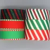 Geschenkverpakking DHK 50 yards Kerstmis Rood Groen Gedrukt Grosgrain Lint Accessoires Materiaal Hoofddeksels Decoratie DIY Naaien Ambacht S2258 231109