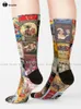 Frauen Socken Gilbert und Sullivan Opera -Plakate Herren lustiger personalisierter benutzerdefinierter Unisex Erwachsener Teen Jugend 360 ﾰ Digitaldruck