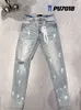 Lila märke jeans designer mens denim byxor mode byxor rak design retro streetwear casual tröjor lila jeans joggar byxa tvättade 3100