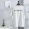 Ropa de mujer de diseñador 20% de descuento Edición alta Familia Primavera/Verano Clásico Parte delantera trasera Letra inglesa Estampado de gel Camiseta de manga sólida