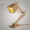 Table Lamps Wood Lamp Nordic Solid Creative Desk Study Bedroom Bedside