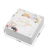 Enrole de presente 20/50pcs Candy Box Wedding Flower Paper Boxes Favors Favors embalagem Cupcake de aniversário de agradecimento