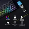 Mikrofonlar SF666R USB Mikrofon RGB Mikrofon Kondensador Tel Oyun Mikro Bir