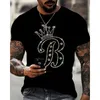 T-shirts pour hommes Hommes Qualité Mode T-shirts Casual Streetwear Manches courtes Léopard Drill Hommes Vêtements Tee Tops O-Cou Tshirt Y2K 230408
