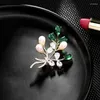 Broschen Luxus Rote Ballon Bouquet Brosche Für Frauen Perle Strass Party Hochzeit Schmuck Glänzende Blume Corsage Clip Revers Pin