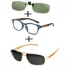 Lunettes de soleil 3 pièces!!! Lunettes de lecture carrées en bois confortables pour hommes et femmes, pilote en métal de luxe, Double pont Clip