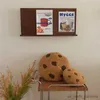 Stuffed Plush Animals Creative Cookies Pillows Round Shape Chocolate Biscuits Stuffed Plush Toys Realistic Food Snack Seat Cushion Props Gifts R231110