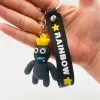 Creative Cartoon Rainbow Friends Action Figure Keychain Bag Pendant Mouth Water Monster Keychain Söt nyckelring