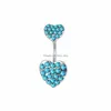 Pierścienie przyciskowe Bell Bell D0204 Clear Belly Belly Button Pierścień 14GA