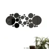 Acrylic Mirror Wall Sticker Round Decal Self-Adhesive Stickers Decal DIY Removable Mural for Home Decoration 32pcs/set
