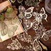 Aesthetic Flower Hollow Window Frame Material Paper Junk Journal Planner Scrapbooking Vintage Lace Decorative DIY Craft