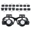 Loupes 2.5X 4X 6X 8X 10X 15X 20X 25X Multi-Power Double LED Lumières Loupe Lunettes Montre Réparation Loupe Bijoutier Loupe 230410