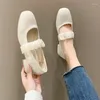 Klänningskor japansk stil vintage ankel remmar mary janes kvinnors grunt mun casual student patent läder lolita vit