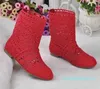 atmungsaktive Schuhe, modische Mesh-Stricklinie, hoch, um Sommer-Damenstiefel, kniehohe Röhrenfrauen zu helfen