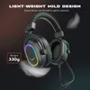 Mobiltelefonörlurar FIFINE DYNAMIC RGB GAMING HEADSET MED MIC OVER EAR Hörlurar 7.1 Surround Sound PC 3 EQ Options Game Movie Music 231109