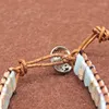 Strand Natural Shoushan Stone Trendy Feito à Mão Tube Beads Bracelet Women Yoga Jewelry Wrap Bracelets Gift Creative