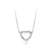 Collier Pandoras Amour 925 collier en argent pour les femmes Simple mode coeur collier cadeau pandoras boîte charmes collier pandoras bijoux de luxe