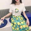 Womens two piece Dress designer woman tshirts short sleeve long dress hip hop fashion