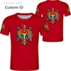 Męskie koszulki chłopcy i dziewczęta T-shirt T-shirt bezpłatny numer niestandardowy Numer MDA T-shirt Flaga MD Republic National College Photo 0 Odzież M230409