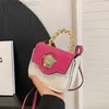 Designer Bag Fashion Vercaces High Beauty Chain Bag Simple Light Luxury One Shoulder Bag Versatile and Versatile Forest