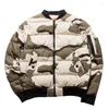 Hommes vers le bas 2023 arrivée épais Parka col Camouflage mâle court vêtements motif coton support impression fermeture éclair décontracté hiver veste hommes