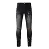 Lila Jeans American High Street Black Paint Distressedbyh0