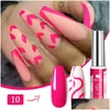 Nail Gel 12 Colors Ding Polish Set 3D Color Painting Uv / Led Hooking Glue Long-Lasting Drop Delivery Health Beauty Art Dh6L9