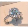 Band Rings Nice Diamond Ring For Men Women Love Couple Valentine S Day Gift Alloy Plated Sier Rhinestone Moissanite Mens Wed Dhgarden Dhgew