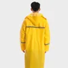 Imperméables de protection imperméable à capuche longue tempête de pluie adulte réfléchissant de haute qualité voyage imperméable Portable Regenjas équipement de pluie