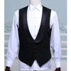 Herenvesten Herenjas Bovenkleding Herenvest Feestmode Eenvoudig Casual Helder Tabletten Wit Stage Performance-vest