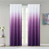 Curtain Rod Pocket Curtains With 4 Purple Panels In Gradient Color For Living Room Drapes