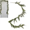 Couronnes de fleurs décoratives Noël verdure réaliste couronne de pin de cèdre artificielle cyprès vignes arbre cheminée intérieur extérieur mur guirlande décor 231109