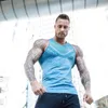 Tanktops voor heren Zomer merk fitness tanktop Bodybuilding Sportscholen Kleding Mouwloze shirts voor heren Slim Fit vesten Singlets Spier Casual tops 230410