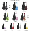 21 -calowy drewniany sopran gitara 4 struny nakulele gitara basowa z torbą dla początkujących dzieci prezent muzyczny instrument multi kolorowy