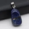 Pendant Necklaces Natural Irregular Stone Pendants Polished Lapis Lazuli Necklace Accessories For Jewelry Making Bracelet Crystal Charms