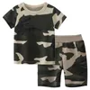 Kledingsets Babykleding Set Boy Camouflage Topbroek 2 stks Korte mouwen Katoen Kleding Track en Field Clothing Set Summer 230410