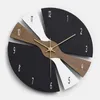 Horloges murales nordique grande horloge moderne bois silencieux montres créative luxe décor à la maison salon décoration idées cadeaux